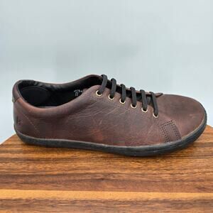 Birchbury Bramfords Shoes Mens 10 Brown Leather Barefoot Minimalist Sneakers